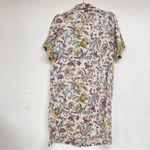 World Market Pajamas Floral Short Sleeve Button Down Shirt Dress Sleepwear M White Size M Photo 5