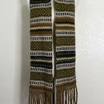 NWOT Andes Gifts Alpaca Blend Fair Isle Peruvian & Bolivian Hand Knit Scarf Green Photo 0