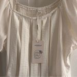 White Puff Sleeve Dress Size L Photo 2