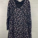 The Cove Black Floral Long Sleeve Mini Dress Photo 0