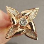 Ted Baker 💕💕 Rose Gold Glitter Enamel Breeze Ring Photo 5