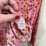 Alexis EUC  long sleeve floral size Large blouse women’s ruffled high neck cuff Photo 4