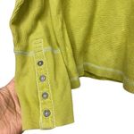 Sundance  Thermal Tee Long Sleeve Shirt Waffle Knit Button Sleeve Velvet Trim PL Photo 5