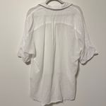 Free People  Best Of Me Top Size XS Button Down Shirt Oversized White Cotton Boho Photo 6