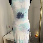 Derek Heart Women’s Sleeveless Crew Neck Ribbed Knit Tie Dye Bodycon Dress Sz M Photo 1