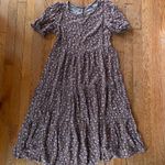 Aerie  Brown Floral Midi Dress Photo 0