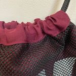 PINK - Victoria's Secret Victoria's Secret Pink MAROON Drawstring Backpack Bag Tote Duffle Gym Mesh Photo 2