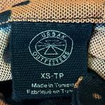 Urban Outfitters Orange Black Poster Print Mesh Button Crop Shirt Blouse Top XS Photo 3