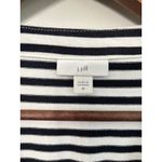 J.Jill  Dress Women Size M Striped Short Sleeve Casual  Black White Photo 1