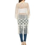 Raj Ivory Mesh Crochet Kimono Size undefined Photo 7