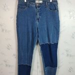 Hollister Curvy High-Rise Mom Jeans Patchwork Photo 0