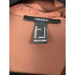 Forever 21  Women's Small Bronze Brown Long Sleeve Button Down Satin Shirt Top Photo 1