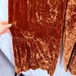 Free People Women’s 0 Say La Vie Velvet Flare Bell Bottom Wide Leg Cinaber Pants Photo 3