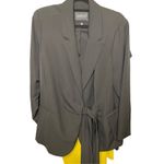 Eloquii  Tie Front Venice Crepe‎ Blazer in Black, Size 24 Photo 2