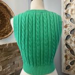 Streetwear Society  Teal Cable Knit Sweater Vest size XS Photo 2