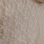 Cache  Vintage Size Large L Stretchy See Through Lace Dress Ivory Light Sheer Photo 4