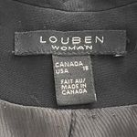 Louben Woman Black Triacetate Crystal Button Blazer, size 16W Photo 2