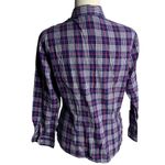 Vintage McGregor Button Up Shirt M Blue Plaid Long Sleeves Pocket Collared Size M Photo 3