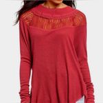 Free People  Spring Valley lace trim top size small Photo 2