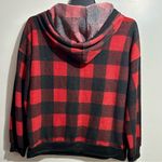 White Birch Red and Black Plaid Buffalo Check Lightweight  Hoodie (962) Photo 3