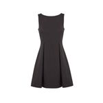 cop. copine | Sz 36/US 6 | SIMOUN Sleeveless Pintuck Back Zip Black Shift Dress Photo 9