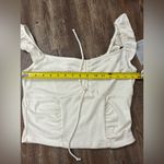 All in Favor NWT  Off White Flutter Sleeves Corset Tank Top XL Milkmaid Coquette Photo 4