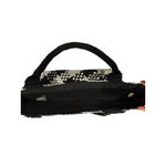 WILD FOX Woven Tote Bag Black Silver Houndstooth Large Shopper Beach Bag Photo 2