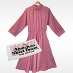 Vintage The American Shirt Dress Long Sleeve Full Skirt Prairie Cottagecore Pink Size XL Photo 1