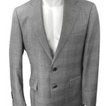 Suit Supply 100% Wool Men's Gray Long Sleeve Button Blazer Coat Suit Jacket 42 Photo 0