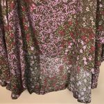 BP  Women’s Boho Floral Print Keyhole Flare Ruffle Sleeve Hi-Low Blouse Photo 4