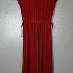 Old Navy Ribbed Knit Midi Dress – Rust Red, Size Medium Photo 0