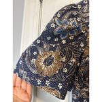 Cara Cara Janie Blue Floral Cotton Puff Sleeve Mini Dress Size Large Photo 5