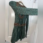 Buckle BKE Belted Waist Tweed ChunkyKnit Boho Earthy Brown Turquoise Sweater Med Photo 10