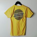Santa Cruz  Skateboards Logo T Shirt Womens Yellow S Small Checkered Graphic Tee Photo 11