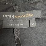 BCBGMAXAZRIA BCBG Diamante Mesh Mini Dress Black V-Neck Halter XS Clubwear Disco Party Photo 13