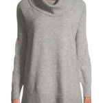 Time & Tru  Women's Cowl Neck Tunic Sweater Cozy Gray Photo 0