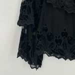 Endless Rose  Women's Black Velvet Embroidery Ruffle Off-Shoulder Blouse Size‎ S Photo 7