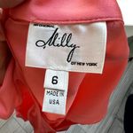 Milly  Coral Melon Camila Silk Sleeveless Blouse Size 6 Small NWT Photo 6