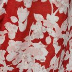 Pacific&Co NY& red Floral Pleated Surplice Sleeveless Blouse Size XL Photo 1