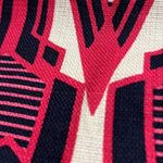 Crown & Ivy  size 4 pink and navy sleeveless shift dress geometric print zip back Photo 2