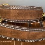 Coach  SMALL Hvy Leather Suede Mia Soho Satchel Barrel Shoulder Bag F10061 Brown Photo 11