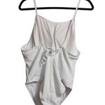 ANDIE  Paloma Rib One Piece White Swimsuit Tieback Square Neck Size XL New Photo 4