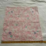 Pink scalloped edge floral bird print bandana 0492 Photo 3