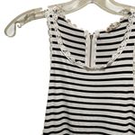 POL Babydoll Striped Crochet Trim Dress Black and White Women’s Size Small Photo 4