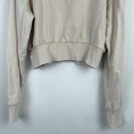 Forever 21  Beige Cropped Mock Neck Sweatshirt Size M Long Sleeve Shirt Top Photo 5