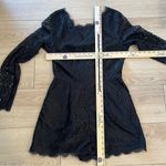 Anthropologie NWT By  Long Sleeve Lace Romper Black Bow Size 10 Photo 2