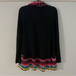 Double Zero  Ladies Sweater Crocheted Size L open front Photo 5
