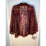 Chico's  Drape Jacket Med/Large Floral Lace Dolman Sleeve Boho Whimsigoth Fall Photo 3