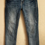 Miss Me JE5865P Denim‎ Thick Stitch Flap Pockets Capris Photo 0
