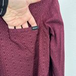 RVCA  Geometric Print Long Sleeve Button Up Shirt Burgundy Women's Size Medium Photo 5